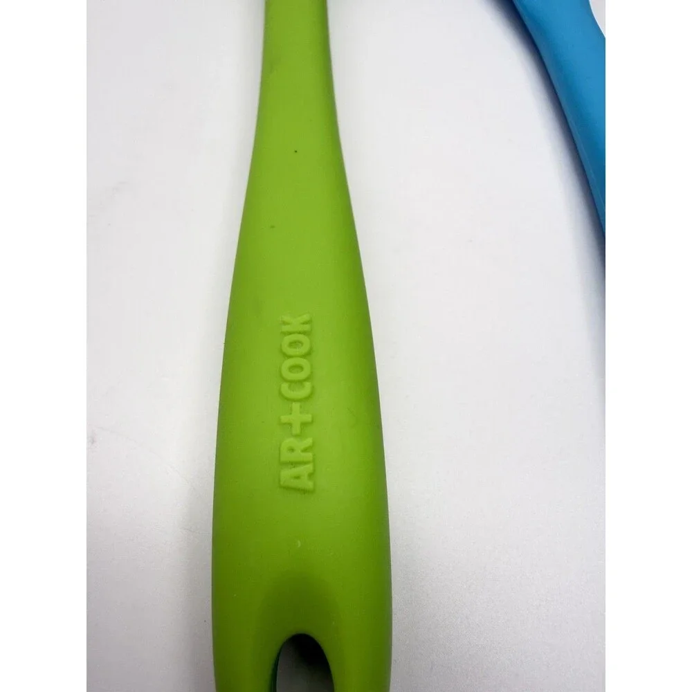 Art + Cook Silicone Kitchen Utensil Set Spoon Spatula Pasta Server 3 Pc Lot